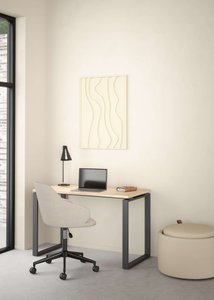 Home affaire Schreibtisch "Sign Arbeitstisch, Sekretär, Bürotisch,", Cleanes Design, Metallbeine, Breite 120 oder 150 cm
