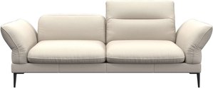 FLEXLUX 2,5-Sitzer "Salino, Funktionssofa, Relaxsofa", Sofa mit Arm- und Kopfteil-Verstellungen, Kaltschaum & Stahl-Wellen