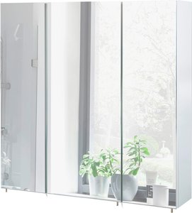 Schildmeyer Spiegelschrank "Basic", Breite 70 cm, 3-türig, Glaseinlegeböden, Made in Germany