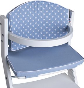 tiSsi Kinder-Sitzauflage "Kronen blau", für tiSsi Hochstuhl; Made in Europe