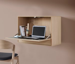 Hammel Furniture Schreibtisch "Mistral Bürotisch, Arbeitstisch, Tisch, Computertisch", mit LED Spot, B: 89 cm, Designmöbelserie