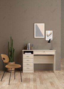 Home affaire Schreibtisch "Funktion Plus, Arbeitstisch, Bürotisch", mit 5 Schubladen, 1 abschließbar, 1 offenes Fach, Breite 109 cm