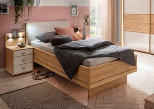 WIEMANN Holzbett "Kiruna, Made in Germany, formschön und stilvoll", in Komforthöhe mit 4-facher Liegehöhenverstellung