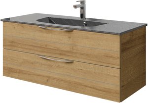 Saphir Waschtisch "Serie 6025 Mineralmarmor-Waschtisch mit Unterschrank, 117 cm breit", Waschplatz mit 2 Schubladen, hängend, verschiedene Ausführungen
