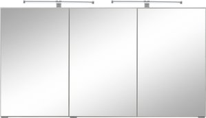 HELD MÖBEL Spiegelschrank ""Trento", Badezimmerschrank, Badmöbel", Breite 120 cm, mit 3D-Effekt, Spiegeltüren, inklusive LED-Beleuchtung
