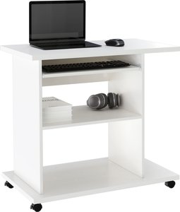 INOSIGN Computertisch "LOKVE, Laptoptisch, Schreibtisch,", rollbar, Tastaturauszug, Towerfach, Druckerfach, Höhe 75 cm