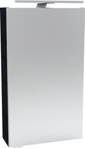 FACKELMANN Spiegelschrank "SBC", (Spiegelschrank mit LED-Aufsatzleuchte), Aufsatzleuchte, Schalter und Steckdose, Breite 40cm, Anschlag rechts