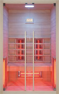 RORO Sauna & Spa Infrarotkabine "ABN H102", Fronteinstieg, inkl Fußboden und Steuergerät