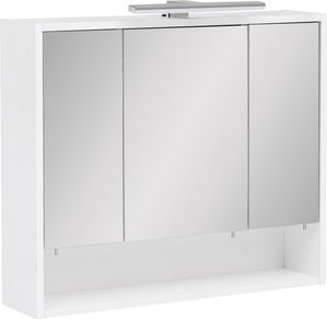 welltime Spiegelschrank "Kent", Badmöbel. Breite 70 cm, LED-Beleuchtung und Schalter-/Steckdosenbox