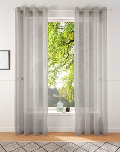 my home Gardine "REGINA", (2 St.), Vorhang, Fertiggardine, 2-er Set, transparent, modern, Struktur