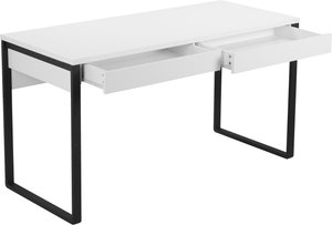 Places of Style Schreibtisch "Moid, Computertisch im modernen Design,", Breite 140 cm, mit Metallbeinen & 2 Schubladen