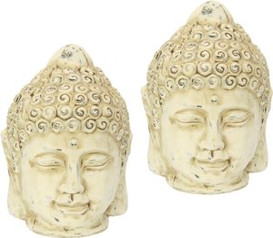 I.GE.A. Dekofigur "Buddha-Kopf", 2er Set