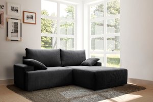 exxpo - sofa fashion Ecksofa "Orinoko, L-Form", inkl. Bettfunktion und Bettkasten, in Cord