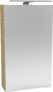 FACKELMANN Spiegelschrank "SBC", (Spiegelschrank mit LED-Aufsatzleuchte), für das Gästebad, Schalter und Steckdose, Breite 40cm, Anschlag links