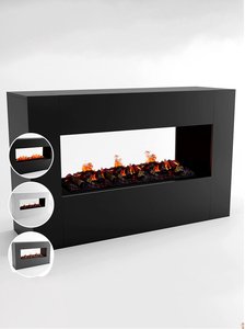 GLOW FIRE Elektrokamin ""Konsalik"", Wasserdampfkamin mit 3D Feuer mit integriertem Knistereffekt