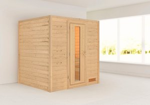 Karibu Sauna "Anja (Fronteinstieg)", inklusive Ofenschutzgitter und Tür