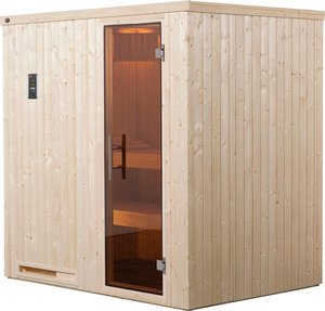 weka Sauna "Halmstad", (Set), 7,5 kW Bio-Ofen mit digitaler Steuerung