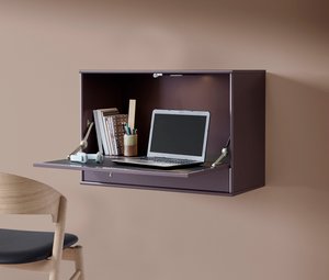 Hammel Furniture Schreibtisch "Mistral Bürotisch, Arbeitstisch, Tisch, Computertisch", mit LED Spot, B: 89 cm, Designmöbelserie