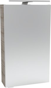 FACKELMANN Spiegelschrank "SBC", (Spiegelschrank mit LED-Aufsatzleuchte), Aufsatzleuchte, Schalter und Steckdose, Breite 40cm, Anschlag rechts