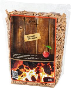 RÖSLE Räucherspäne "Räucherchips, 25105", Kirsche, für Räucherbox, rauchaktiv, naturbelassenes Holz, 750 g