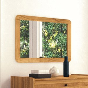 Spiegel "Lasala" - Größe: 60x110 cm - Farbe: braun - Holzart: Kernbuche