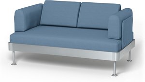 IKEA - Bezug für 2er-Sofa Delaktig, Vintage Blue, Leinen - Bemz