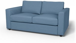 IKEA - Bezug für 2er-Sofa Vimle, Vintage Blue, Leinen - Bemz