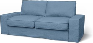IKEA - Bezug für 2er-Sofa Kivik, Vintage Blue, Leinen - Bemz