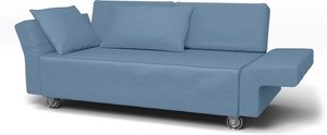 IKEA - Bezug für 2er-Sofa Falsterbo, Vintage Blue, Leinen - Bemz