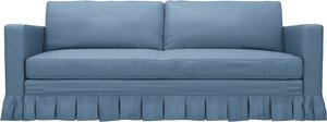 IKEA - Bezug für 3er-Sofa Karlstad, Vintage Blue, Leinen - Bemz