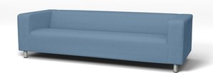 IKEA - Bezug für 4er-Sofa Klippan, Vintage Blue, Leinen - Bemz