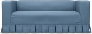 IKEA - Bezug für 2er-Sofa Klippan, Vintage Blue, Leinen - Bemz