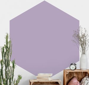 Hexagon Fototapete selbstklebend Lavendel