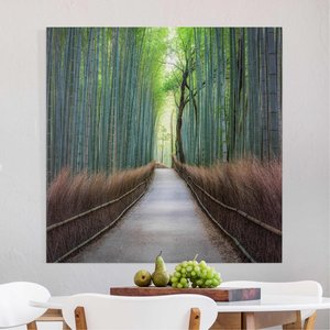 Leinwandbild Der Weg durch den Bambus