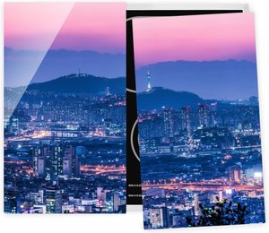 Herdabdeckplatte Skyline von Seoul