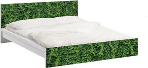 Möbelfolie für IKEA Malm Bett 140 cm Breite Efeu
