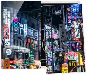 Herdabdeckplatte Nachtleben von Seoul