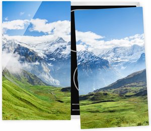 Herdabdeckplatte Schweizer Alpenpanorama
