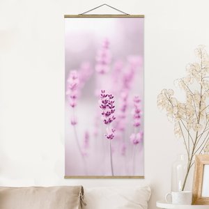 Stoffbild mit Posterleisten Zartvioletter Lavendel