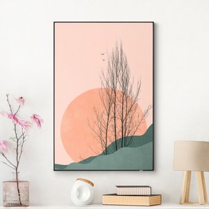 Wechselbild Sonnenuntergang mit Baum