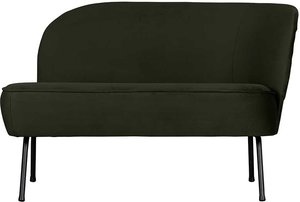 Zweier Sofa Samt Retro in Dunkelgrün 110 cm breit - 65 cm tief