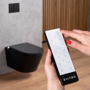 evineo Ersatz-Fernbedienung für Dusch-WCs inkl. Wandhalterung, BL001130,