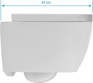 Scarabeo Moon Wand-Tiefspül-WC ohne Spülrand, Ausführung kurz, 5524CL41BK,