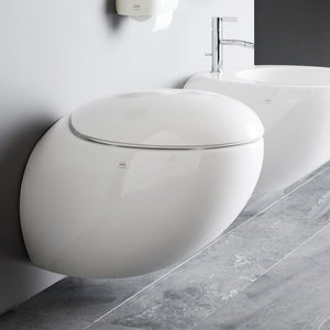 LAUFEN IL BAGNO ALESSI One Wand-Tiefspül-WC spülrandlos, mit Clean Coat, H8209714000001,