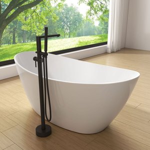 rivea Bahri Freistehende Badewanne für individuelle Ab- und Überlaufsysteme L: 167 B: 79 cm, BR0076WH,