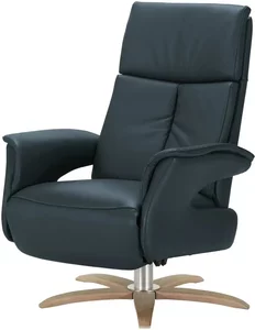 Relaxsessel aus Leder  Lia ¦ blau ¦ Maße (cm): B: 78 H: 108 T: 86 Polstermöbel > Sessel > Polstersessel - Möbel Kraft