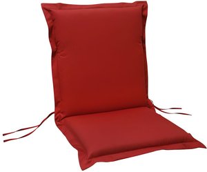 Niedriglehner Sitzauflage für Gartenstühle - wasserabweisend - Mollis Sitzauflage / Rot
