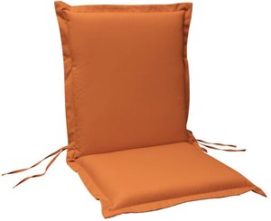 Niedriglehner Sitzauflage für Gartenstühle - wasserabweisend - Mollis Sitzauflage Orange