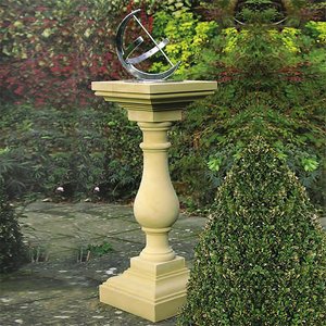 Garten Sonnenuhr mit Säule kaufen - Archimedes / Terrakotta