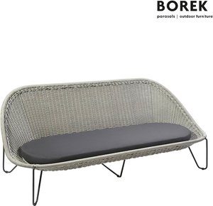 Gartensofa von Borek - Edelstahl - mit Polster Auflage - grau - Pasturo Sofa